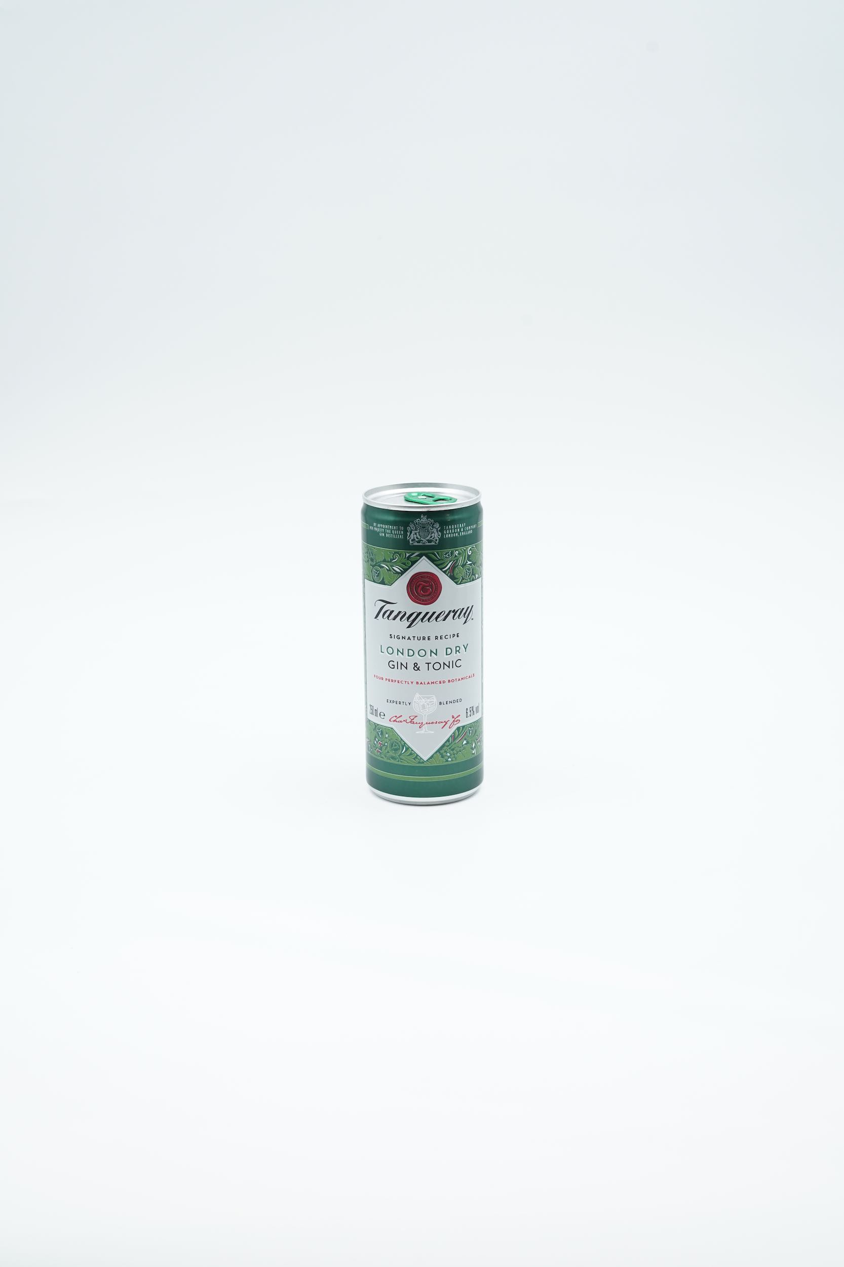 TANQUERAY & TONIC CAN 25CL X12
