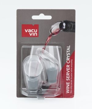 VACUVIN WINE SERVER CYSTAL BLACK 2 PCS BLACK BLIS